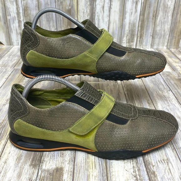 Cole Haan x Nike Air Green Leather Driving Shoes Sneakers with Strap- Men's 9 US - Picture 1 of 10
